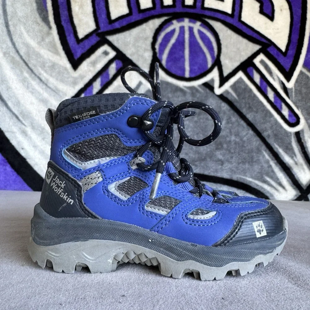 Size 9c - Jack Wolfskin Kids Woodland Texapore Mid Rise Waterproof Walking Boots